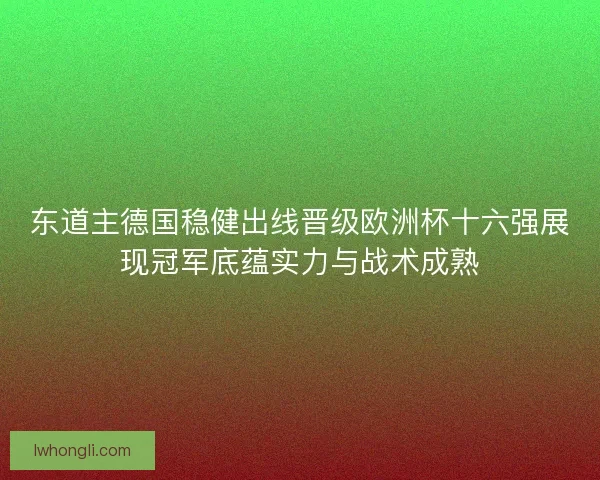 东道主德国稳健出线晋级欧洲杯十六强展现冠军底蕴实力与战术成熟